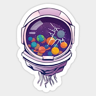 Astronaut Helmet Gumball Machine Sticker